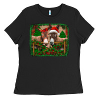 Black christmas donkeys Ladies Tee - Jasminsmagicworld