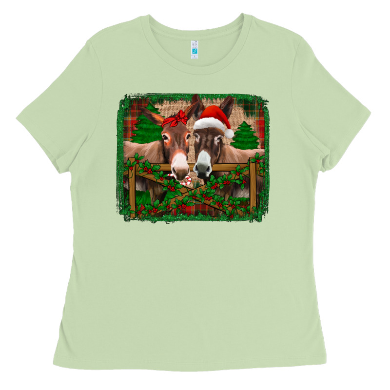 Christmas Donkeys Ladies Tee by Jasminsmagicworld | Teevron