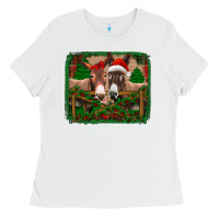 White christmas donkeys Ladies Tee - Jasminsmagicworld