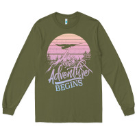 Army Green The Adventure Begins Long Sleeve Tee - Bettercallsaul