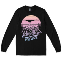 Black The Adventure Begins Long Sleeve Tee - Bettercallsaul