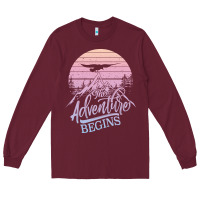 Burgundy The Adventure Begins Long Sleeve Tee - Bettercallsaul