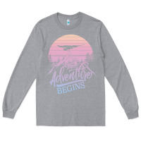 Heather Grey The Adventure Begins Long Sleeve Tee - Bettercallsaul