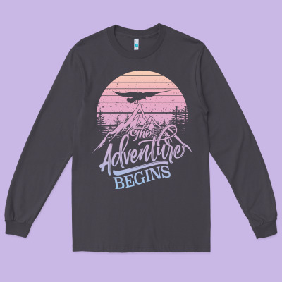 The Adventure Begins Long Sleeve Tee Designed By Bettercallsaul