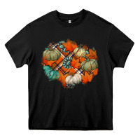 Black fall autumn patches Heavy Core Tee - Jasminsmagicworld