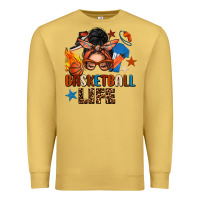 Antique Gold basketball life messy bun Premium Sweatshirt - FaDigitalArtStudio