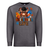 Charcoal Heather basketball life messy bun Premium Sweatshirt - FaDigitalArtStudio