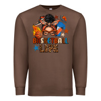 Chestnut basketball life messy bun Premium Sweatshirt - FaDigitalArtStudio