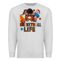 Dove Grey basketball life messy bun Premium Sweatshirt - FaDigitalArtStudio