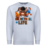 Heather Grey basketball life messy bun Premium Sweatshirt - FaDigitalArtStudio
