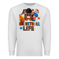 Oatmeal Heather basketball life messy bun Premium Sweatshirt - FaDigitalArtStudio