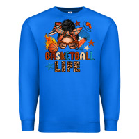 True Royal basketball life messy bun Premium Sweatshirt - FaDigitalArtStudio