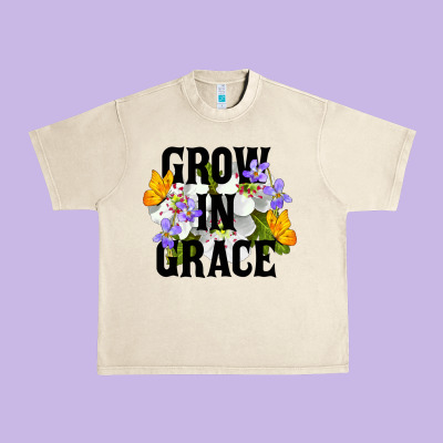 Grow In Grace Urban Heavy Tee Designed By Lillyallendesigns