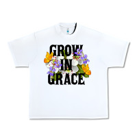 White Grow In Grace Urban Heavy Tee - LillyAllenDesigns