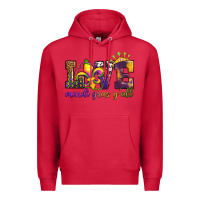 Cardinal love. ardi gras y'all Premium Hoodie - OliviaCreatesArt