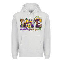 Dove Grey love. ardi gras y'all Premium Hoodie - OliviaCreatesArt