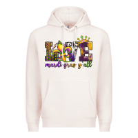 Pale Pink love. ardi gras y'all Premium Hoodie - OliviaCreatesArt