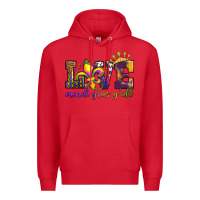 Red love. ardi gras y'all Premium Hoodie - OliviaCreatesArt