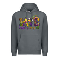 Rock love. ardi gras y'all Premium Hoodie - OliviaCreatesArt
