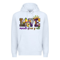 White love. ardi gras y'all Premium Hoodie - OliviaCreatesArt