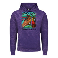 Cloud Purple just a girl who loves horseshoe Vintage Hoodie - RanaPortraitStore