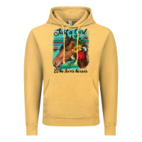 Vintage Mustard just a girl who loves horseshoe Vintage Hoodie - RanaPortraitStore
