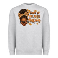 Heather Grey Have a melanin Christmas afro woman Heavyweight Sweatshirt - texasbilliewilder