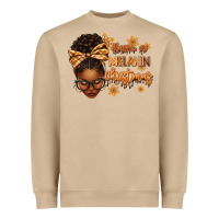 Have A Melanin Christmas Afro Woman Heavyweight Sweatshirt | Teevron