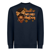 Navy Have a melanin Christmas afro woman Heavyweight Sweatshirt - texasbilliewilder