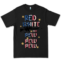 Black red white and pew pew pew Premium Tee - MaliasSmallBusiness