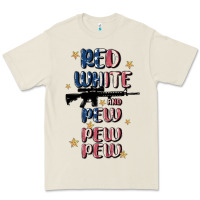 Bone red white and pew pew pew Premium Tee - MaliasSmallBusiness
