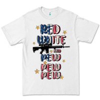 White red white and pew pew pew Premium Tee - MaliasSmallBusiness