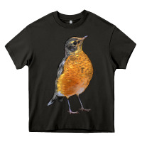Asphalt American Robin Bird Heavy Core Tee - LillyAllenDesigns