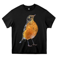 Black American Robin Bird Heavy Core Tee - LillyAllenDesigns