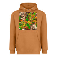 Meerkat St. Patrick's Day Horse With Horseshoes Seamless Heavyweight Hoodie - FaDigitalArtStudio