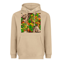 Mushroom St. Patrick's Day Horse With Horseshoes Seamless Heavyweight Hoodie - FaDigitalArtStudio