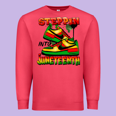 Steppin' Into Juneteenth Premium Sweatshirt Designed By Fadigitalartstudio