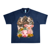 Navy Western Pigs with Crosses Urban Heavy Tee - LillyAllenDesigns