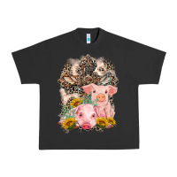 Pigment Black Western Pigs with Crosses Urban Heavy Tee - LillyAllenDesigns