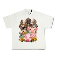 Pistachio Western Pigs with Crosses Urban Heavy Tee - LillyAllenDesigns