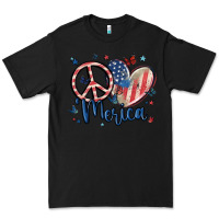 Black peace love 'merica Premium Tee - MaliasSmallBusiness