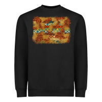 Black Aztec Background Pattern Western Heavyweight Sweatshirt - texasbilliewilder