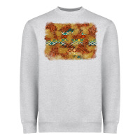 Heather Grey Aztec Background Pattern Western Heavyweight Sweatshirt - texasbilliewilder