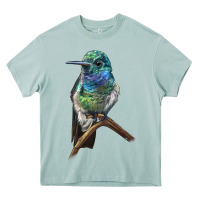 Ruby Throcuted Hummingbird Heavy Core Tee | Teevron