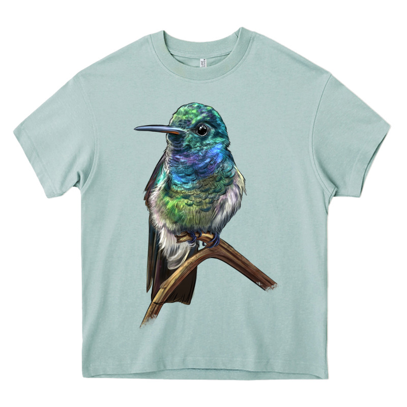 Ruby Throcuted Hummingbird Heavy Core Tee by LillyAllenDesigns | Teevron