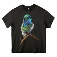 Asphalt Ruby Throcuted Hummingbird Heavy Core Tee - LillyAllenDesigns
