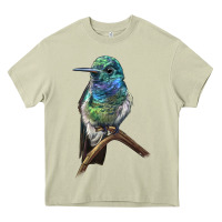 Mossy Ruby Throcuted Hummingbird Heavy Core Tee - LillyAllenDesigns