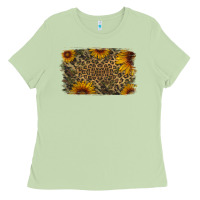 Matcha Camouflage Leopard Sunflower Background Ladies Tee - Jasminsmagicworld
