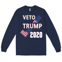 Navy Veto Trump 2020 Long Sleeve Tee - Bettercallsaul