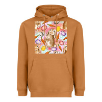 Meerkat Happy Easter Bunny Seamless Pattern Heavyweight Hoodie - BundleAndBundleShop